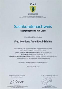 Sachkundenachweis Haarentfernung Volketswil